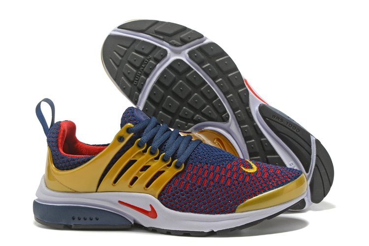 Nike Air Presto Flyknit Ultra Low Deep Blue Red Gold Shoes